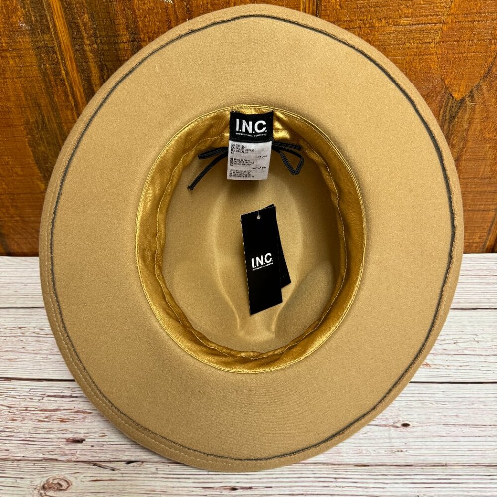 I.N.C. INTERNATIONAL CONCEPTS Women's Felt Panama Hat - Tan - Picture 3 of 4